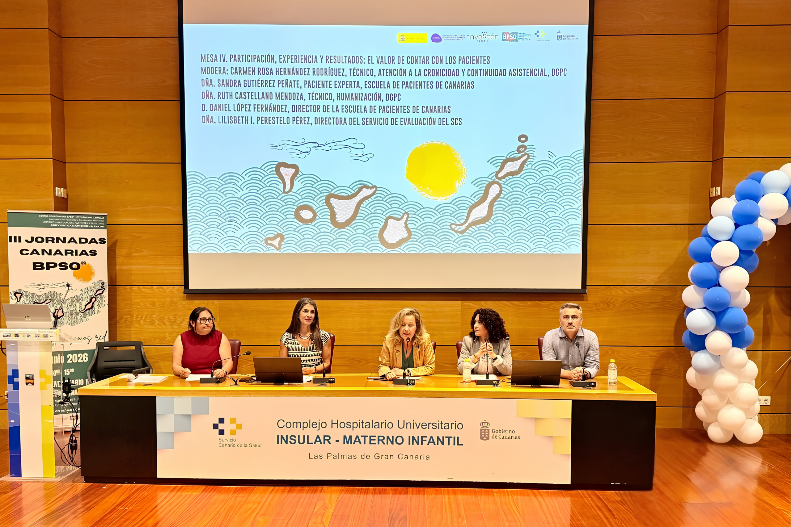 Lilisbeth Perestelo-Pérez durante su intervención en la Mesa IV de las III Jornadas Canarias BPSO®, celebradas el 2 de junio de 2026 en el Hospital Universitario Insular de Gran Canaria.