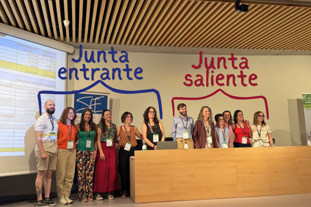 Alt text:
"Nueva Junta Directiva entrante de la Sociedad Española de Epidemiología (SEE), elegida durante la Asamblea de la Reunión Anual SEE 2026 en Navarra.